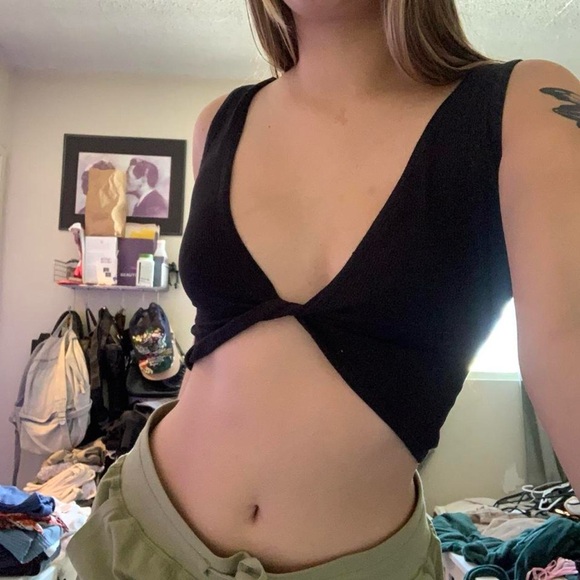 Urban Outfitters Out From Under Twist Tank (Black, Tan, M/L) - Picture 15 of 16